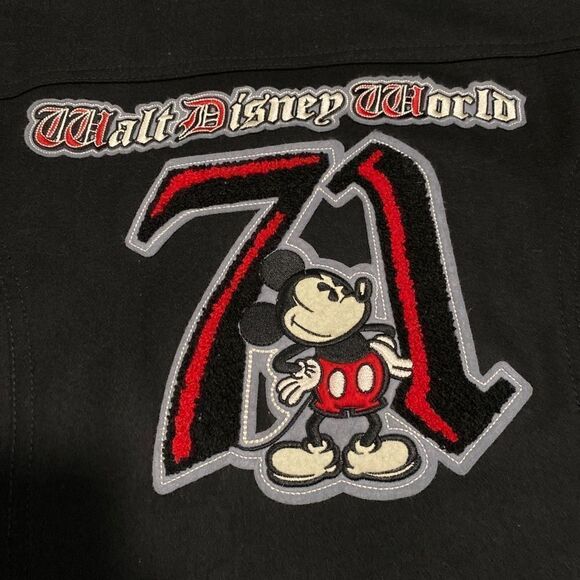 Mickey 71 Wool blend pea coat jacket size L EUC big embroidered logo on back - Picture 9 of 14